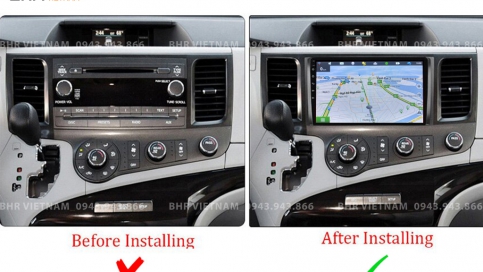 Màn hình DVD Android xe Toyota Sienna 2011 - 2013 | Vitech Pro
